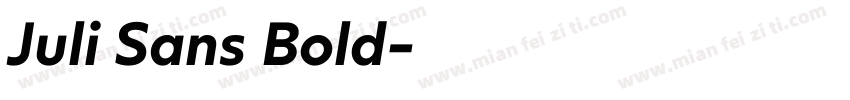 Juli Sans Bold字体转换